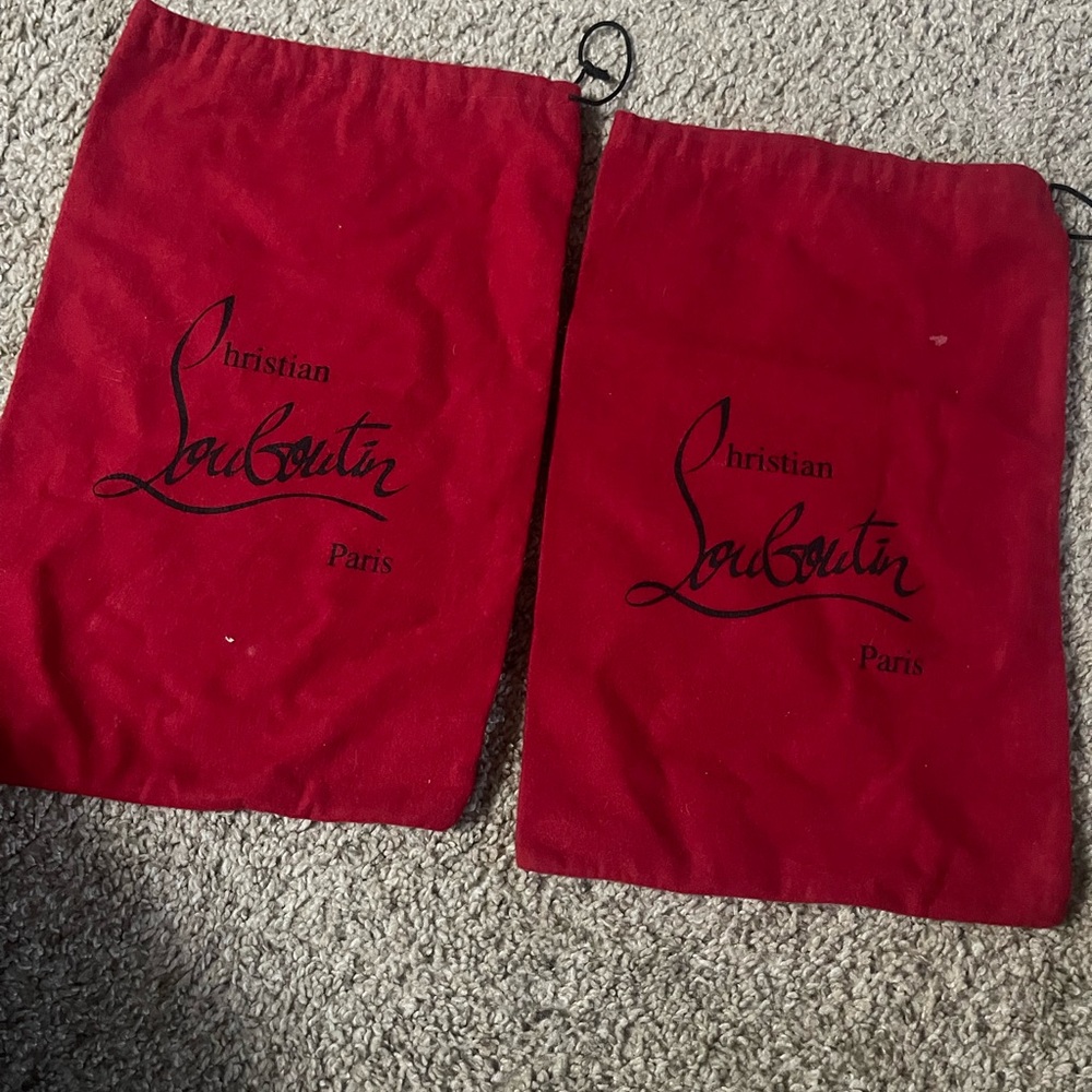 Christian Louboutin Dust Bags Red AUTHENTIC for pair of shoes, handbags, belts